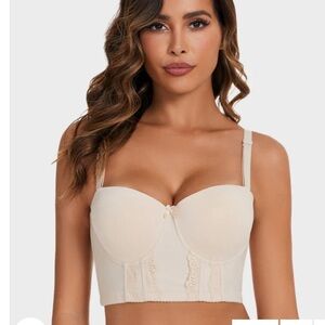 SheCurve Low Back Strapless Bra 38D New